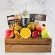 Delectable Fruit Crate with White Wine