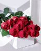 Premium Dozen Long Stem Red Roses In a Box