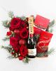 Festive Moet Champagne and Chocolates