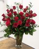 Two Dozen Red Roses in Vase